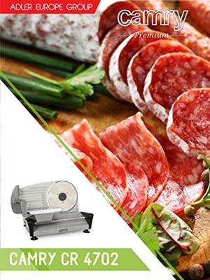 Camry Premium CR 4702 snijmachine Electrisch Zwart, Grijs, Gesatineerd staal Roestvrijstaal