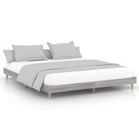 Bedframe bewerkt hout grijs sonoma eikenkleurig 200x200 cm - thumbnail
