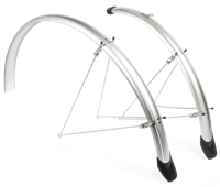 Eurofender Spatbordset elegance 28" x 46 mm - zilver - thumbnail