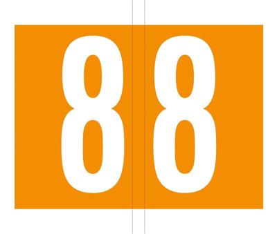 Codetab 8, rol van 500 tabs, oranje