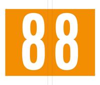 Codetab 8, rol van 500 tabs, oranje - thumbnail