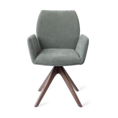 Jesper Home Misaki eetkamerstoel Breezy Blue revolve oak walnut