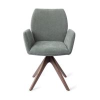 Jesper Home Misaki eetkamerstoel Breezy Blue revolve oak walnut - thumbnail