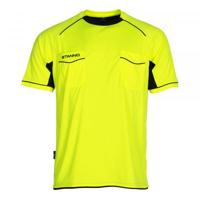 Stanno 429001 Bergamo Referee Shirt k.m. - Neon Yellow-Black - S - thumbnail