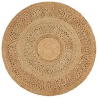 VidaXL Tapijt rond 120 cm gevlochten jute - thumbnail