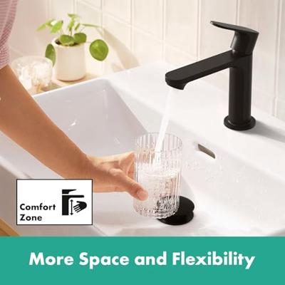 Hansgrohe Wastafelmengkraan Rebris S Eengreeps 110 CoolStart Zonder Afvoer Mat Zwart - thumbnail