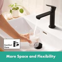 Hansgrohe Rebris S Wastafelmengkraan 110 CoolStart Mat Zwart - thumbnail