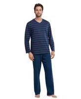 Schiesser Schiesser Pyjama 159622 heren blauw/rood - thumbnail