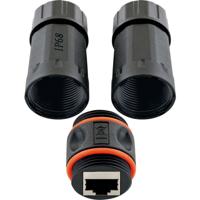 Schwaiger RJ45-koppeling Netwerk Adapter CAT 6A [1x RJ45-bus 8p8c - 1x RJ45-bus 8p8c] 0 mm Zwart - thumbnail