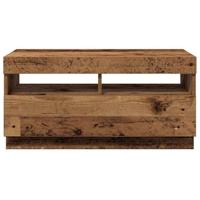 Tv-meubel met LED 80x35x40 cm bewerkt hout oud hout - thumbnail