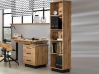 Bibliotheek LAVIDA 5 vakken artisan eik - thumbnail