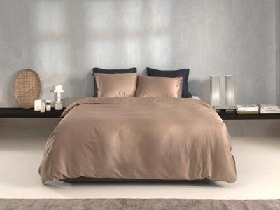 Zo! Home Zo Home Satinado Dekbedovertrek 140x200/220 Praline Brown