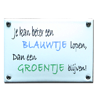 Emaille funbord Blauwtje lopen - thumbnail