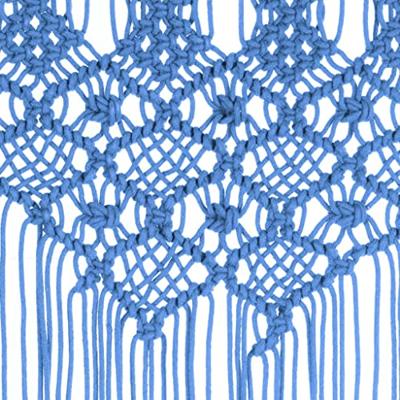 VidaXL Gordijn macramé 140x240 cm katoen blauw VidaXL Gordijn macramé 140x240 cm katoen blauw