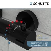 Thermostatische Badkraan Schutte London Messing Mat Zwart - thumbnail