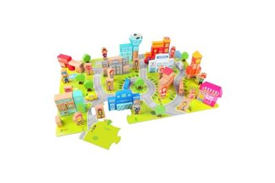 Classic World houten blokken stad, 120dlg.