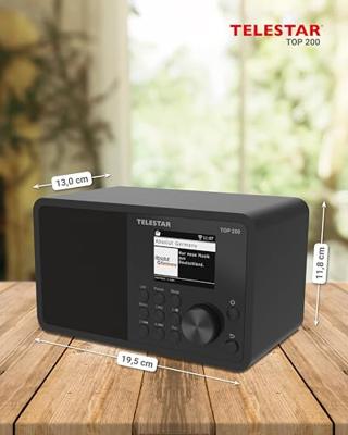 Telestar TOP 200 Schwarz Transistorradio met internetradio Internet, DAB+, VHF (FM) Zwart