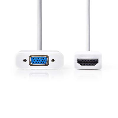 Nedis CCGB34900WT02 Hdmi- Vga-kabel Hdmi-connector - Vga Female 0,2 M Wit