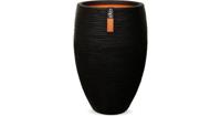 Capi Vaas Elegant Rib Ø56cm Zwart - thumbnail