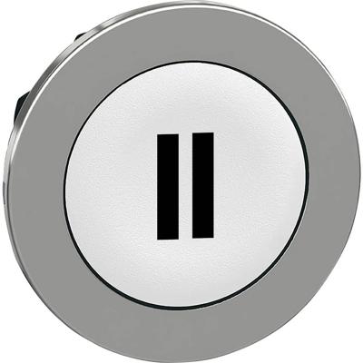 Schneider Electric ZB4FA136 ZB4FA136 Plat, Terugstelbaar (Ø) 30.5 mm II Chroom, Wit 1 stuk(s)