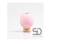 Season Inspired Decoration Vaas ei met voetjes 7.5x7.5x10cm roze - thumbnail