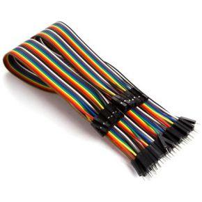 Whadda WPA414 Jumperkabel [40x Draadbrug-stekker - 40x Draadbrug-bus] 30.00 cm Bont