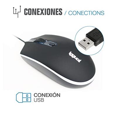 Muis iggual IGG317624 Wit Zwart Muis iggual IGG317624 Wit Zwart