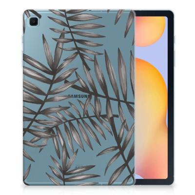 Samsung Galaxy Tab S6 Lite | S6 Lite (2022) | Siliconen hoesje | Leaves Grey Samsung Galaxy Tab S6 Lite | S6 Lite (2022) | Siliconen hoesje | Leaves Grey
