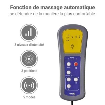 Sta-op-massagestoel elektrisch verstelbaar stof zwart - thumbnail