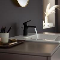 Hansgrohe Wastafelmengkraan Vernis Blend 100 Eengreeps Met Trekwaste Mat Zwart - thumbnail