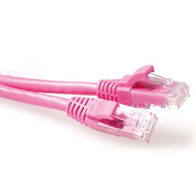 ACT IB2400 U/UTP CAT6A Patchkabel Snagless Roze - 50 cm