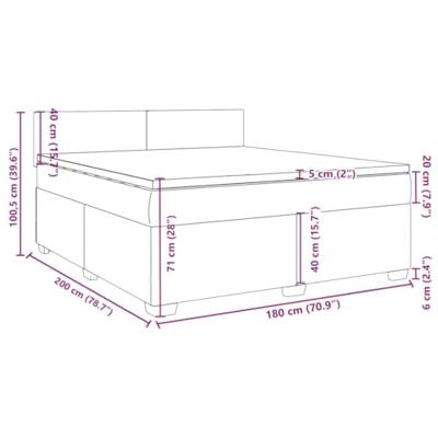 Boxspring met matras fluweel donkergroen 180x200 cm
