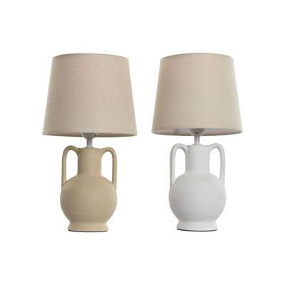 Bureaulamp Home ESPRIT Wit Beige Keramisch 50 W 220 V (2 Stuks) Bureaulamp Home ESPRIT Wit Beige Keramisch 50 W 220 V (2 Stuks)