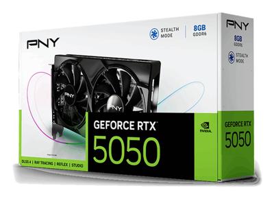 PNY Nvidia GeForce RTX 5050 Videokaart GeForce RTX 5050 8 GB GDDR6-RAM PCI-Express, HDMI, DisplayPort