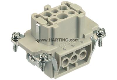 HARTING 09330062701 Businzetstuk Han® E 6 + PE Schroeven 1 stuk(s)