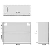 Hangkast Lyon 80x31x60 cm bewerkt hout grijs sonoma eikenkleurig - thumbnail