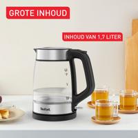 Tefal KI6058 Glazen Waterkoker 1.7L 2200W Zwart/RVS - thumbnail