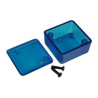 Hammond Electronics 1551MTBU Universele behuizing 35 x 35 x 20 ABS Blauw (doorschijnend) 1 stuk(s) - thumbnail