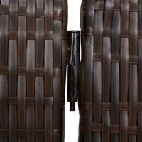 Kamerscherm 6 panelen poly rattan bruin - thumbnail