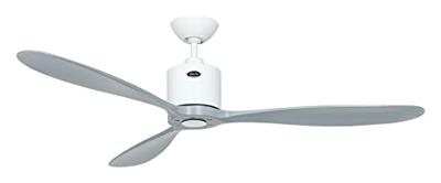 CasaFan AEROPLAN ECO 132 WE-LG Flügel Massivholz Lichtgrau Plafondventilator 27 W (Ø x h) 132 cm x 310 mm Wit Met afstandsbediening, Timer, Met wintermodus CasaFan AEROPLAN ECO 132 WE-LG Flügel Massivholz Lichtgrau Plafondventilator 27 W (Ø x h) 132 cm x 310 mm Wit Met afstandsbediening, Timer, Met wintermodus