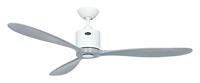 CasaFan AEROPLAN ECO 132 WE-LG Flügel Massivholz Lichtgrau Plafondventilator 27 W (Ø x h) 132 cm x 310 mm Wit Met afstandsbediening, Timer, Met wintermodus - thumbnail