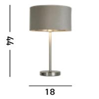 Searchlight Leuke tafellampFinn goud met creme - EU58911TA - thumbnail