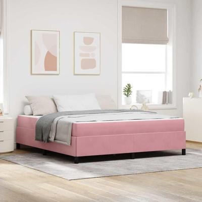 Bedframe Anders Roze en wit 180 x 200 cm Fluweel
