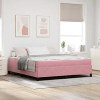 Bedframe Anders Roze en wit 180 x 200 cm Fluweel - thumbnail