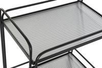 Serveringsvagn DKD Home Decor Zwart Metaal Kristal 60,5 x 40,5 x 75,5 cm - thumbnail