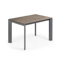 Axis uitschuifbare keramische tafel met antraciet stalen poten 120 (180) cm - thumbnail