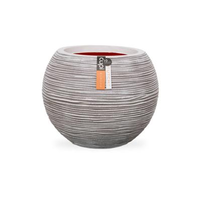 Capi bloempot nature rib bolvormig 62x48 cm ivoorkleurig kofi271