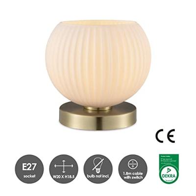 Light depot - tafellamp Credo rond messing - opaal glas - Outlet