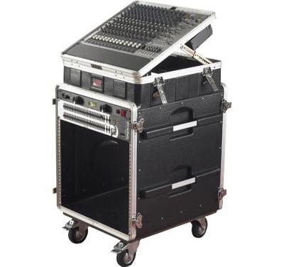 Gator Cases GRC-10X12-PU polyetheen 10U-12U combi flightcase voor mixers