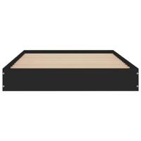 Bedframe bewerkt hout zwart 100x200 cm - thumbnail